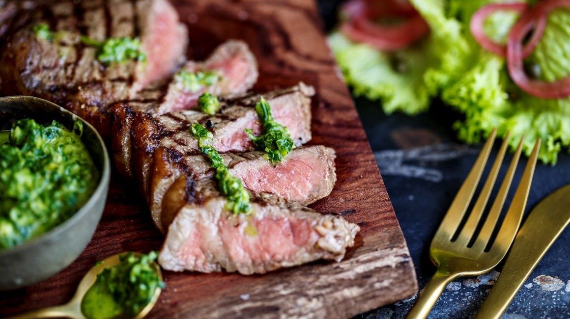 Chimichurri Butter Smash Steak Recip