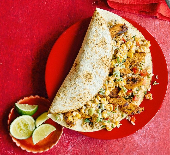 Street Corn Elote Chicken Wraps Recipe