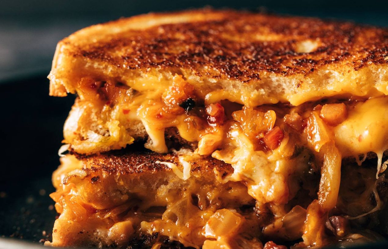 Steak & Kimchi Grilled Cheese Recipe