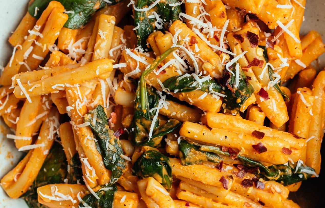 Roasted Red Pepper Boursin Pasta