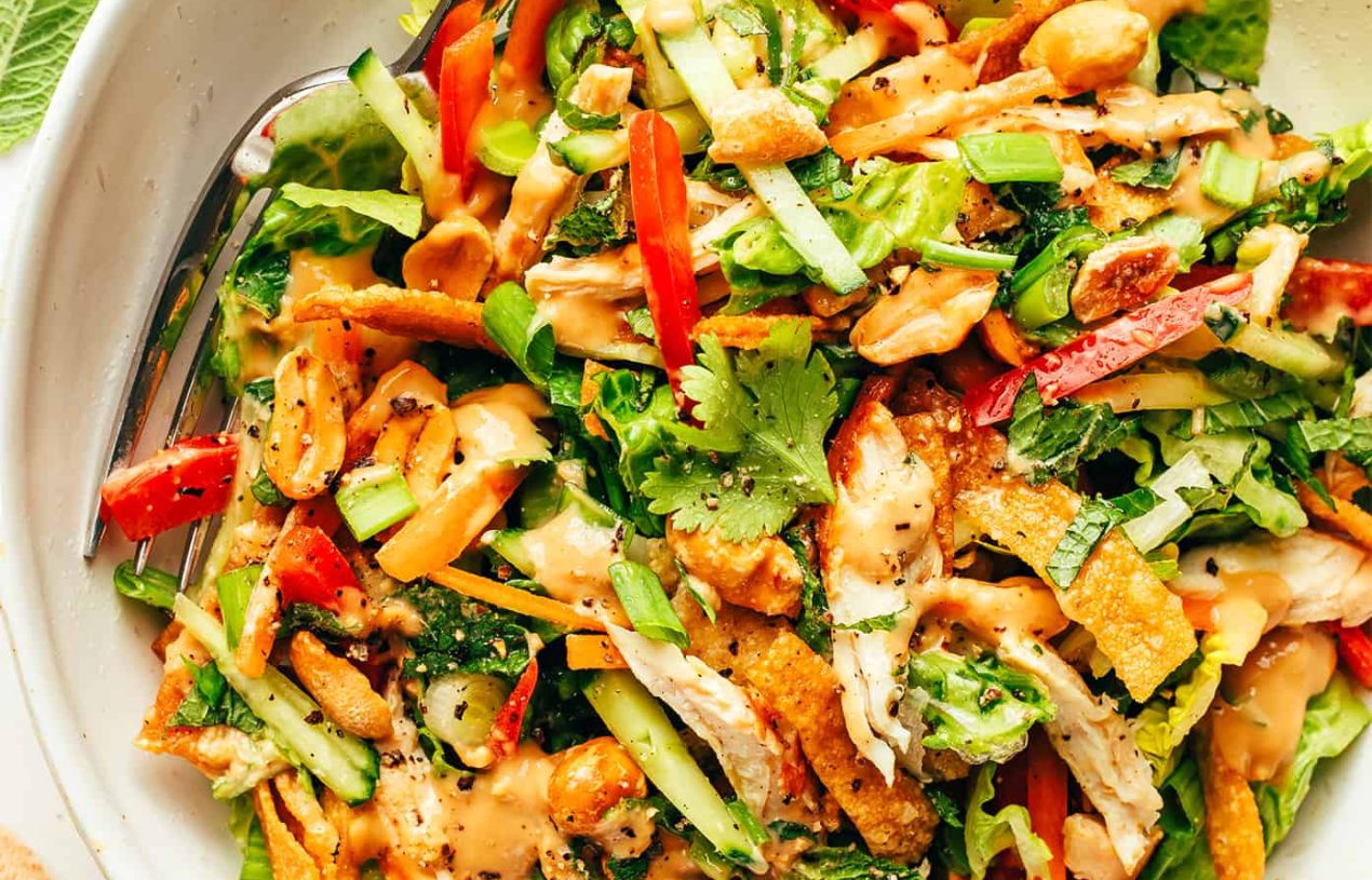 Asian Crunch Salad with Peanut Dressing