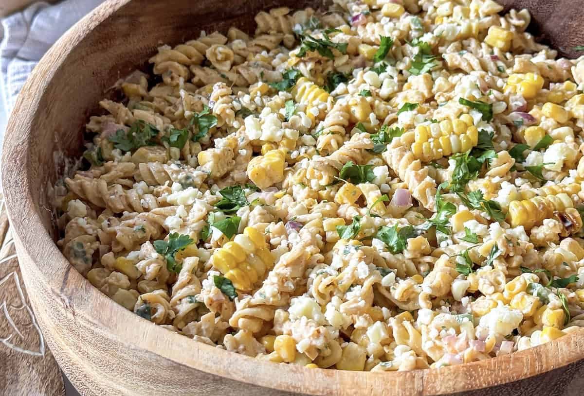 Elote Street Corn Pasta Salad Recipe