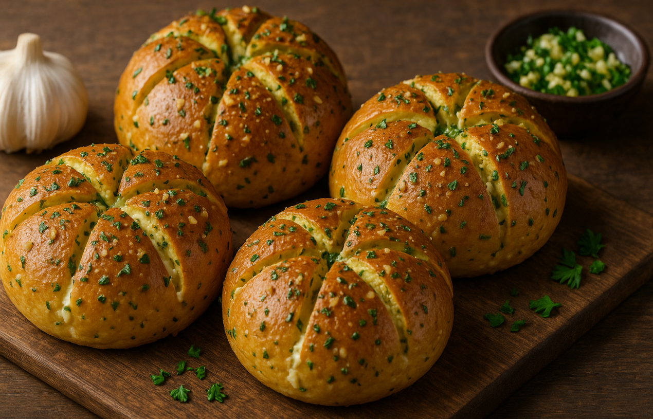 Korean Cream Cheese Garlic Bread
