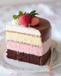 Neapolitan Sundae Stack Cake