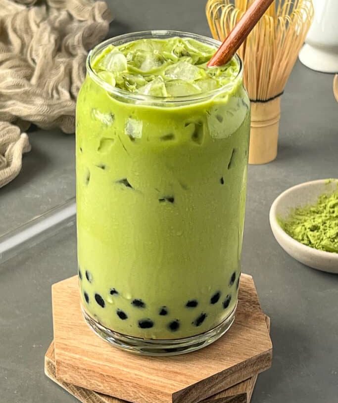 Matcha Boba Milkshake (Green Tea Fusion