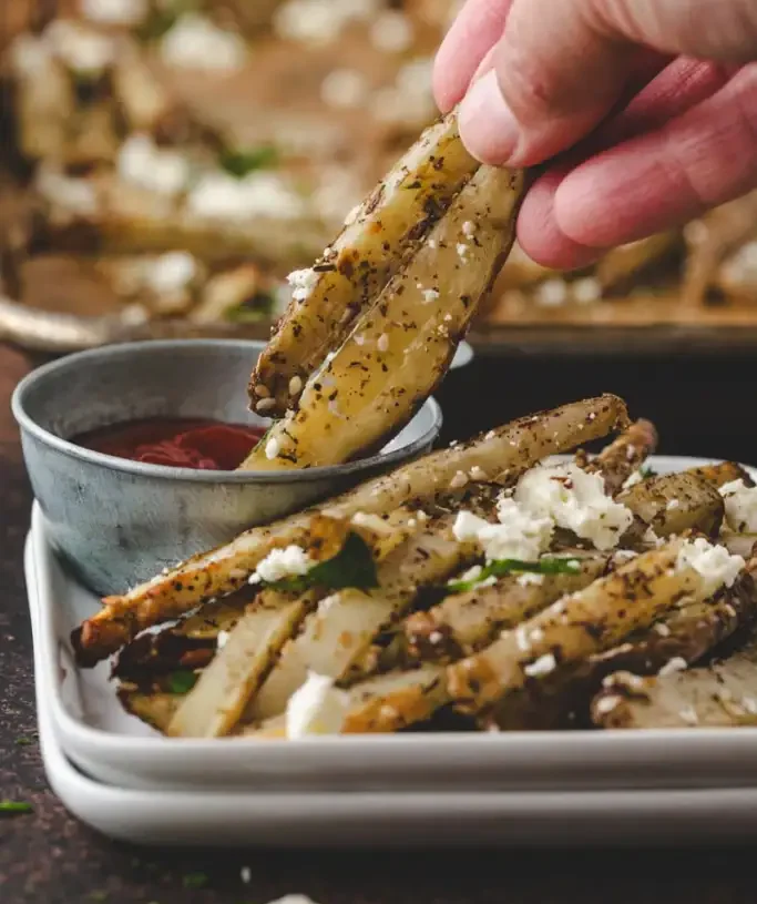 Zaatar Garlic Feta Fries Recipe